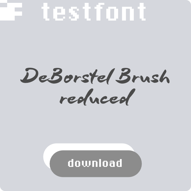 downöoad kostenlosen Testfont DeBorstel