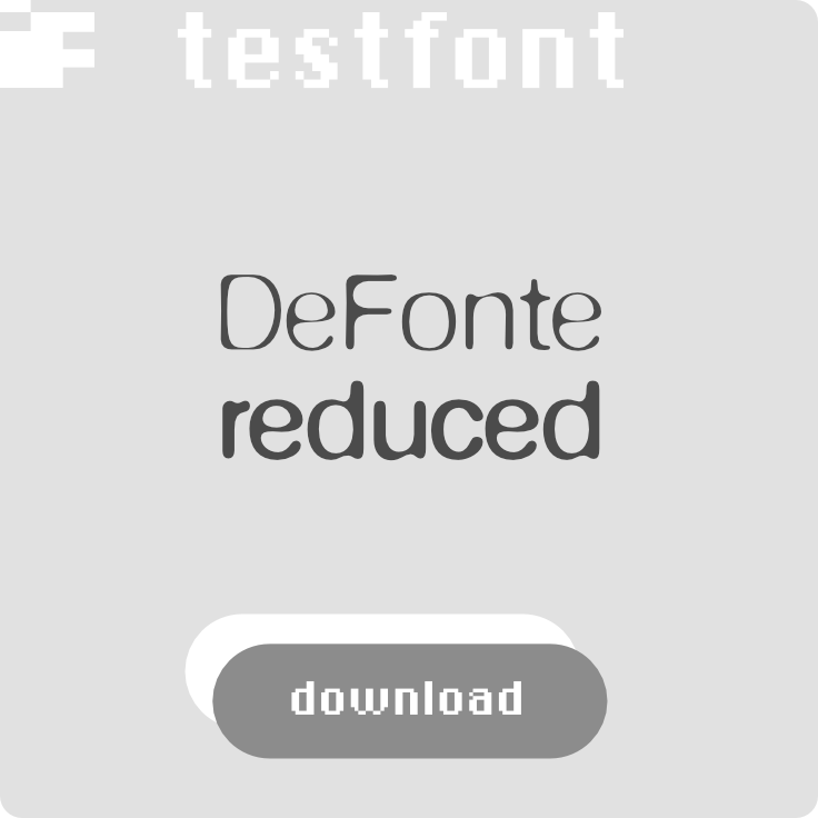 download kostenlosen Testfont DeFonte