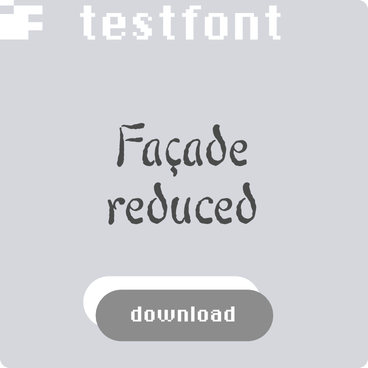 download kostenlosen Testfont Façade