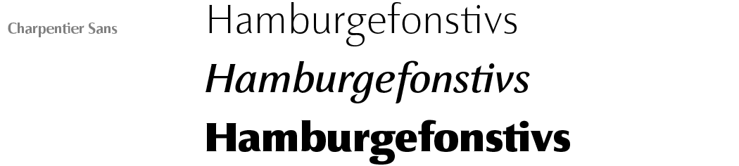 Charpentier Sans font family
