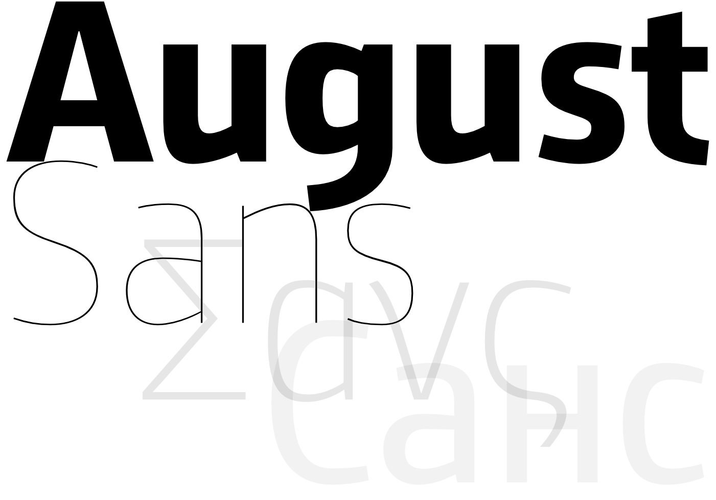 August Sans title