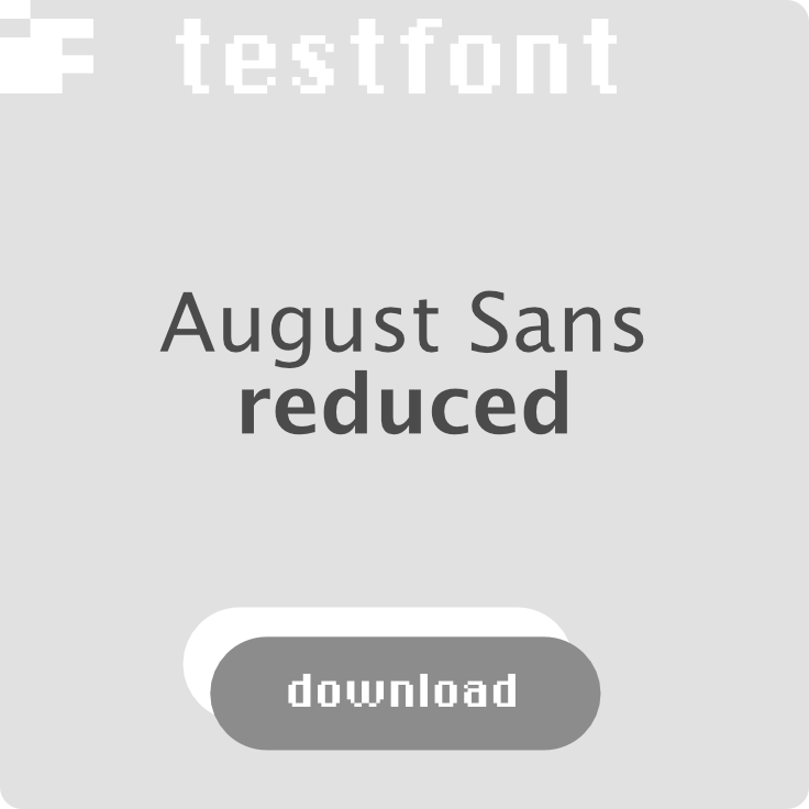 download kostenlosen Testfont August Sans