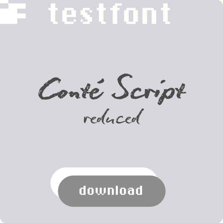download kostenlosen Testfont Conté Script