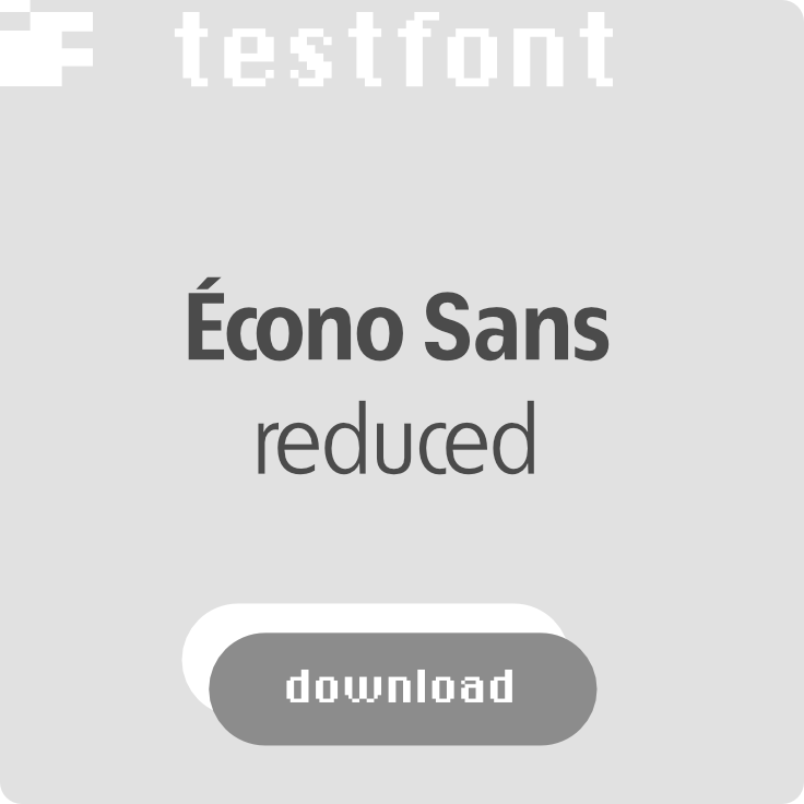 download free test font Econo Sans