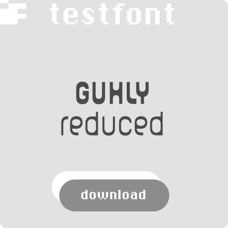 download kostenlosen Testfont Guhly