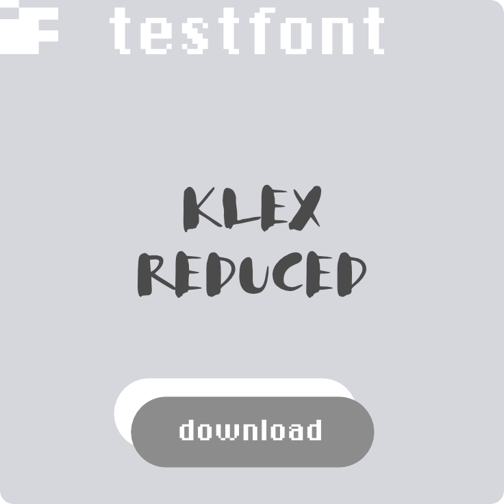 download free test font Klex