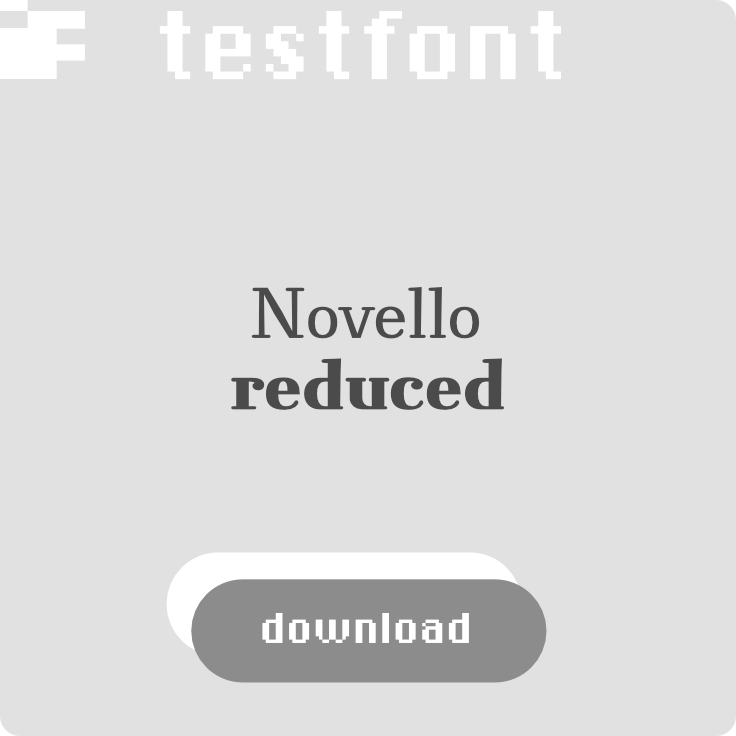 download free test font Novello