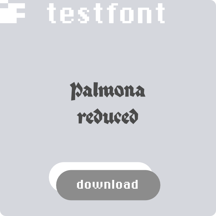 download kostenlosen Testfont Palmona