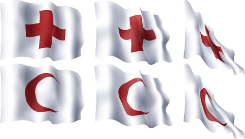 Flag of Red Cross and Red Crescent