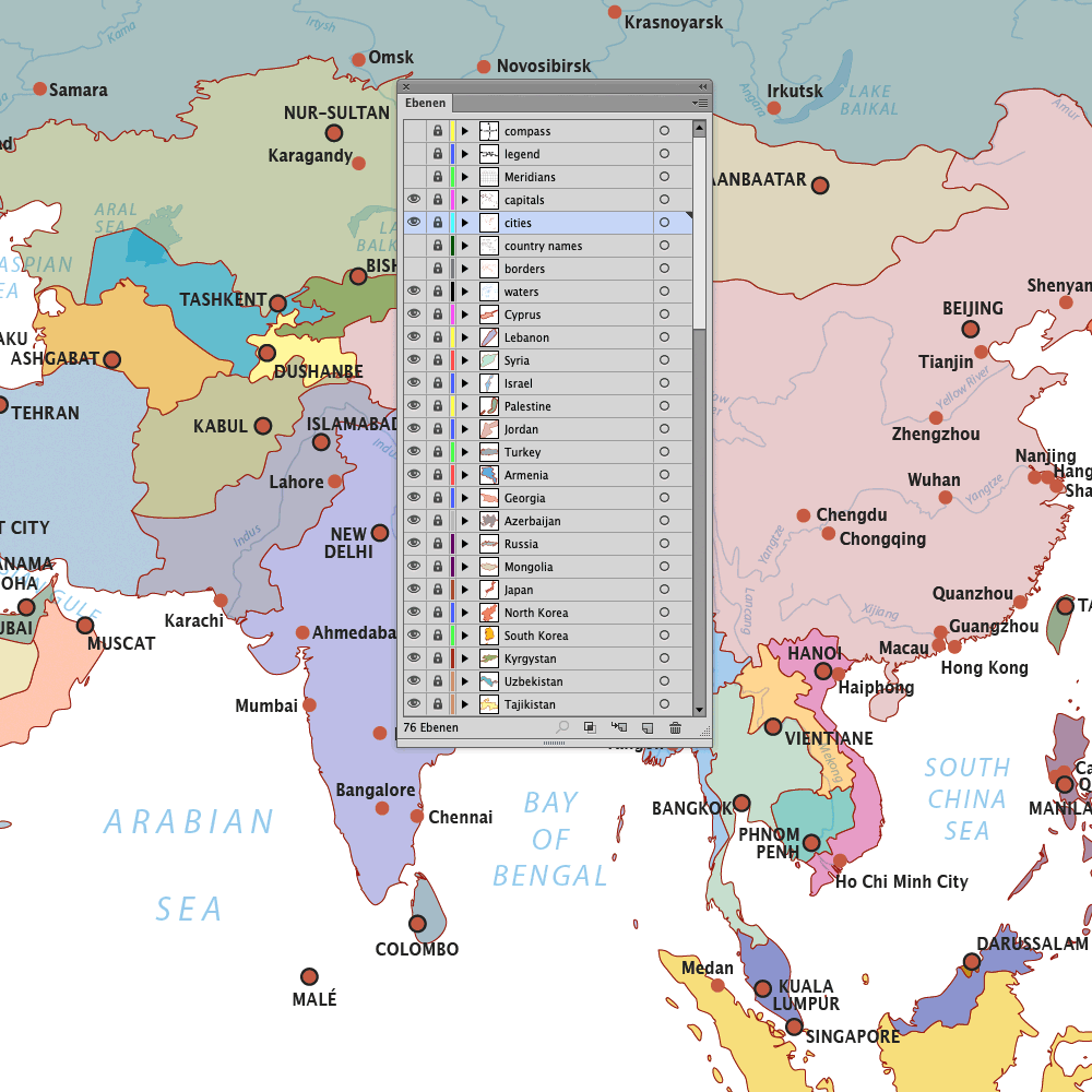 Asia layers